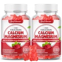 Calcium Magnesium Zinc Kimmies for Adult & Kids, Suagr- Free Calcium Magnesium Zinc D3 Suplemen untuk Kekuatan Tulang & Imune Kesehatan, Raspberry Flavor 120 Count