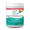 Ionic Fizz Super D-K Calcium Plus by Pure Essence - with Extra Magnesium, Vitamin D3, Vitamin K2 for Strong Bones and Stress Dukung - Raspberry Lemonade - 14.82oz