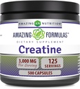Luar biasa Formulas Creatine 3000 Mg Amino Acid Suplement (1 Pack 124; Non-GMO 124; Gluten- Free 124; Made in USA (1 Pack 124; 500 Count)