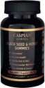Benih Hitam & Madu dengan Biotin & Vitamin C, Organik, Tanpa-GMO, 2% TQ, 60 Gummies