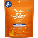 Zesty Paws 8-in- 1 Multivitamin Cat Vitamin & Supplemen Mousse - Cat Vitamin untuk Kucing Dalam - Kesehatan Memperas untuk Gut, Imune, Heart, Skin & Coat - Chicken 14ct