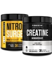 Jacked Factory Nitrospurse Build Pre Workout with Creatine for Muscle Building (30 Servings, Arctic White) & Creatine Monohydrate powder for Muscle Growth & Increased Strength (30 Servings, Unflashed)