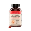 NaturreWise Vitamin B Kompleks untuk Perempuan dan Pria - dengan Acid Binin B1 B2 B3 B6 B12 - Dukung Cellular Energy & Mental Clarity - Gluten & Dairy Free, Non-GMO - 150 Softgeels [5- Bulan Supply]