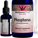 WellessOne Loonic Phosphorus Suplemen - Fosfor Liquid dari Ortho Phosphoric Acid for Teeth, Bone Health, & Energy Dukungan - Non-GMO, Vegan, Gluten Free - 1.67 flf oz