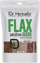 Dr. HERBALIST Flax Seeds 400g, Linum Usitastisimum, Alsi Seads, Super Food, EsculOmega Fatty Acids, Tinggi di Pembangkit Protein, dan Fiber, untuk Smoothies, Baking, untuk Easy Ditrable dan Absorpsi