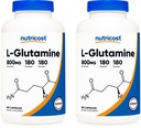 Nutricost L- Glutamine 800mg, 180 Capsules (2 Botol)