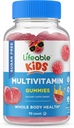 Lifeable Sugar Free Multivitamin for Kids - Great Tasting Natural Flavor Gummy Suplement - with Vitamin A, C, D, Niasin, B6, Faint, B12, Biotin, Panothenic Acid, Iodin, Zinc, - 90 Gummi