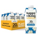 Vanilla Bean Vegan Protein oleh Happy Viking, dibuat oleh Venus Williams, 20 g protein, Omega-3, 9 Amino Acids dan BCAAs, Gluten- Bebas, Non-GMO, Siap untuk Minum, Paket 12 (11oz)