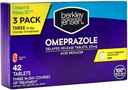 Berkley jensen Omeprazole 20 mg Delayed Rilis Tablet - Heartburn - Acid Reducer Pills - Trets Freedent Heartburn - 3 x 14-Day Courses, 42 Count Total (Pack of 1)