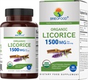 Brieofood Organic Licorice 1500mg, 45 Servis, Vegetarian, Gluten Free, 90 tablet Vegetarian