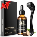Waking Forest Derma Roller 0.25mm & Beard Oil (1oz), Sandalwood Beard Kit, Microneedle Beard dengan 540 Titanium, Moisturize Natural dengan Vitamin E Beard Oil for Men, Daddy Dad