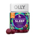 OLLY Muscle Recovery Sleep Gummies, Sleep and Sore Muscle Support, 3mg Melonatin, Tart Cherry, Vitamin D, Berry Flavor - 40 Count