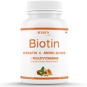 Beard Biotin, Promotes Stronger & Thicker Beard Growth, disuguhkan vitamin A, Vitamin E, Vitamin B7, Keratin & Acids 124; 100% Vegan (60 Tablet - Kembang 1)