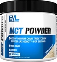 Pendingin MCT Nutrition Evlution - Keto Suplemen - MCT Oil Powder - 10G Medium Chain Triglycerides - Brain & Body Energy Drink - Suppplemen Atter- Vegan & Non-GMO - 20 Servings
