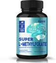L Methylfolate 15mg, Professional Power Methylfolat Dukungan Mood, Nerve, Metilation, Optimined L- Methylfolat Capsules, Non-GMO, Gluten- Free, 5- MTHF, 120 Capsules