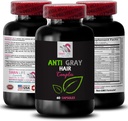 Suplemen rambut abu-abu - ANTI GRAY HAIR KOMPLEX - Anti pil rambut abu-abu, nada segar, peremajaan warna, warna cerah, kontrol warna rambut, kapsul anti abu-abu, muda terlihat 1 Bottle 60 Kapsul