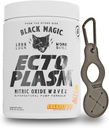 Plasma Black Magic Ecto - Sherbet Pop - Igniter Pompa Buatan, Hidration & Vascularity (400g, 20 Scoops) dengan Enbanc Health Keychain