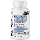 Oye & Tonic Natural Water Wraid Away - Herbal Diuretic Pills for Bloating, Retention & Swelling Dupport for Women & Men - 60 Caps with Dandelion, Potasium, Green Tea Vinegar