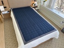 Grounding Queen Mat- Stainless Steel Fabric, 59x79 inch (Navy)