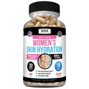 Kaya Ambassals Skin Hydration Vitamin - Pill Wanita - Skin Enhancer Capsules - Hydration Booster untuk Perempuan - Promoses Increased Energy, Mood & Stahina - Reduksi dalam Dryness - 30 Vevgie Capsules