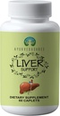Dukungan Hati Herbal Ayurvedic Tambahan, Mendukung Hati Sehat, Blend 13 Terkuat Herbs, Vegan, Gluten- 60 Caplets