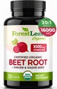 Katup Root Beet Leaf - Betroot Suplemen 16000mg Kekuatan 20: 1 Ekstrak Pil w / Ginger Grape Benih 124; Dukung Tekanan Darah, Nitric Oxide, Flow, Circulation 124; Beats Powder - 120 Caps