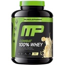 MusclePharm Combat 100% Whiy Protein Powder, Pisang Milk Flavor, Fast Recovery & Muscle Gain dengan Isolate Whey Protein, Powder Tinggi untuk Perempuan & Men, Gluten Free, 5 Ibs, 70