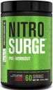 Jacked Factory NITROSURGE Pre Workout Supplemen - Endless Energy, Instant Power Gains, Clear Focus, Intense Pumps - NO Booster & Powerful Pretraining Energy Quoder - 60, Cherry Limeade