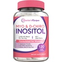 Dokter 's Recipes Inositol Suplemen, Myo- Inositol & D- Chiro Inositol Capsules 2050mg per Serving, Ideal 40: 1 Blend, Hormone Saldo for Women, Ovarian Fungsi & Fertilitas Dukungan, 120 Pogan Caps