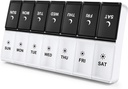 DANYING Extra Large Pill Organizer 2 Kali sehari, XL Weekly Pill Box 2 Per Day, AM PM Pill Case, Day Night Pill Container 7 Day, Vitamin Case Dua kali sehari