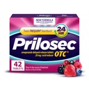 Priloec OTC, Omeprazole Delayed Rilis 20mg, Acid Reducer, Treats Freedburn for 24 Hour Relief, All Day, All Night *, Heartburn Medicine, 20mg, Wildberry Flavor, 42 Tablets