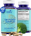 4 in- 1 DIM Mampu Kompleks 300mg - Estrogen Saldo dan Metabolisme, Energi & Menopause Dukungan Supplemen dengan Bioperin (x4), Calcium dan Brokoli Ekstrak - untuk Perempuan dan Pria 60 Servings