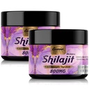 800Mg Shilajit Pure Himalaya Organic, Shilajit Resin Maximum Potensi Emas Tingkat, Suplemen Shilajit dengan 8-1 Natural Blend & 85 + Trace Mineces for Women, Energy & Imunity, 60 Grams Aver2 Packs