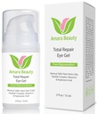 Amara Beauty Eye Cream Gel for Dark Circles and Puffiness with Peptides & Hyaluronic Acid, 0.5 Fly. oz.