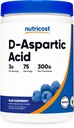 Nutricost D- Aspartic Acid (DAA) Powder 300G (Blue Raspberry) - Flavored D- Aspartic Acid Powder Suplemen