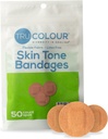 Tru- Color Tone Spot Bandages (50 Count) - Fleksible, Waterproof, PFAS- Free Adhesive Strips Bantuan Melindungi Blisters, Pimpple, Pokes - Olive
