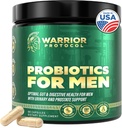 Provinsi untuk Pria dengan Prebiotik - Men Probiotic Suplement for Digetical Health, Gut Health, Ammune Health, Bloating and Prostate Care - Strains Shelf Stable, Gluten & Soy Free 60 kapsul.