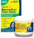 MagniLife Breath Easy Chest Cream, 4 oz, Cough & Muscle Pain Relief Cream for Adults, Chest Gosok for Mucus Removal and Nasal Contraffic Relief, Natural Topical, Unscented