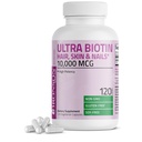 Bronson Ultra Biotin 10,000 Mcg Hair Skin and Nails Supplement, Non- GMO, 120 Vegetarian Capsules