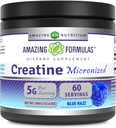Amazing Formulas Micronized Creatine Monohydrate Supplemen 124; 5000 mg Per Serving 14; Ideal Pre & Post Workout Suplemen AS (12.6 Oz 124; Blue Rasbperry)