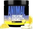Animal Creatine Chews Tablet - Enhanced Creatine Monohydrate with AstraGin to Impreve Absorpsi, Sea Salt for Added Pumps, Delicious and Convenient Chewable Tablet - Lemon Ice
