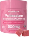 KINDNATURE High Potasium Suplemen Gummies 500mg - Disajikan untuk Orang dewasa & Anak-anak - Potasium Bicarbonate Suplemen Mineral - Vegan, Gluten Bebas, Non GMO - 60 Gummies (Persediaan Hari 30)