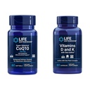Ekstensi Hidup Super Ubiquinol CoQ10 dengan dukungan Enhanced Mitokondrial & Vitamin D dan K dengan Sea- Iodin, Vitamin D3