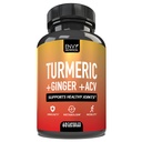 Envy Nutrition Turmeric & Ginger Suplemen Kapsul dengan Apple Cider Vinegar - Enhanced Immunity & Metabolism Dukungan - 95% Curcuminoid, Bioperine (Black Pepper) untuk Absorpsi Superior - 60 Caps