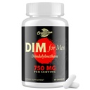 DIM for Men 750MG - Hormone Balance, Estrogen Support for Men, DIM Suplemen, Detox, Vitalitas & Fitness Performance- Chrysin & Black Pepper Extract, 60 Capsules (1 Botol)
