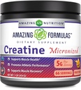 Amazing Formulas Micronized Creatine Monohydrate Supplemen 124; 5000 mg Per Serving 14; Ideal Pre & Post Workout Suppplemen (1 LB, Fruit Punch)