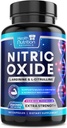 Nitric Oxide Booster 2560mg - Ekstra Kekuatan L Arginine & Citrulline Tambahan untuk Pria & Perempuan - Premium Muscle Supporting Nitric Booster - Dukungan Kesehatan Energi & Hati Alam - 180 Capsules