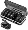 Weekly Pill Organizer 2 Times sehari, AM PM Pill Organizer 7 Hari, Portable Pill Case 14 Hari, Moivious Provior Large Pil Dispenser, Kotak Pill Large Travel for Vitamin Suplemen (Hitam)