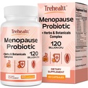 Suplemen Menopause bagi perempuan, 120 Milyar Probiotik CFU, 13- 1 Herbs & Botanicals Kompleks, untuk Hormone Menopause, Hot Flashes, Night Sweats, Mood Swings, Sturbances Tidur, Vegan, 60 Capsules
