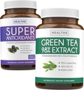 Antioksidants & Green Tea Extract (1- Bulan Suply) Antioksidant Green Fusid - Super Antioksidants - Super Food Daily Blend (120 Caps) & Green Tea Extract with EGLG Polyphenol Catechin (60 Caps)